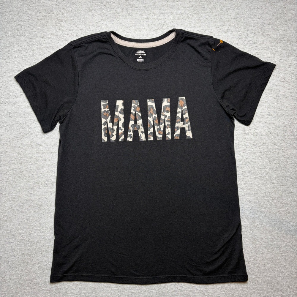 Way To Celebrate Women‎ Mama Tshirt Medium Black Leopard Graphic Mothers Day
